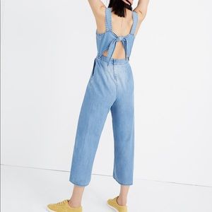 Madewell Chambray Apron Wide Leg Jumpsuit
